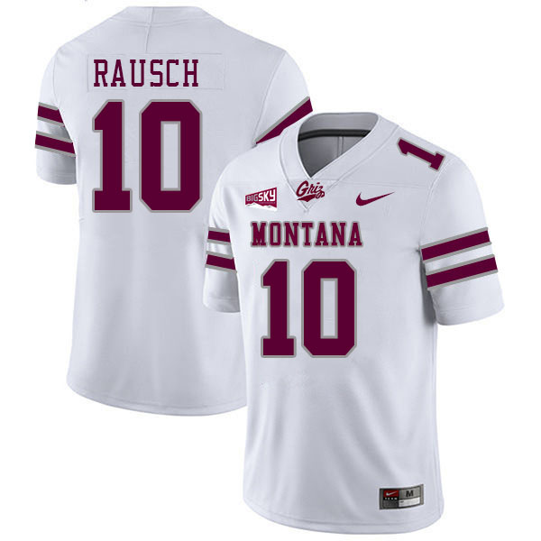 Montana Grizzlies #10 TJ Rausch College Football Jerseys Stitched Sale-White